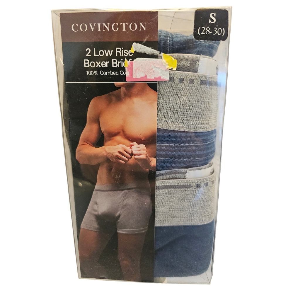 Vintage‎ Covington Sears 2 Low Rise Boxer Briefs Mens Small 28 Cotton NOS